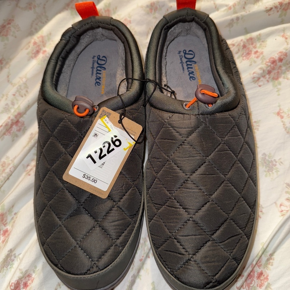 Dluxe‎ By Dearfoams Womens Jenn All Day Slide Slippers Gray L Women’s 11/12 - Picture 6 of 7